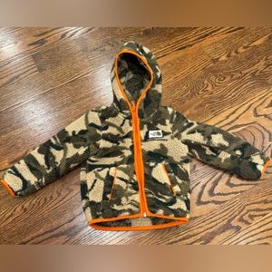 Toddler North Face Fleece Full Zip Hooded Jacket - Size 3T